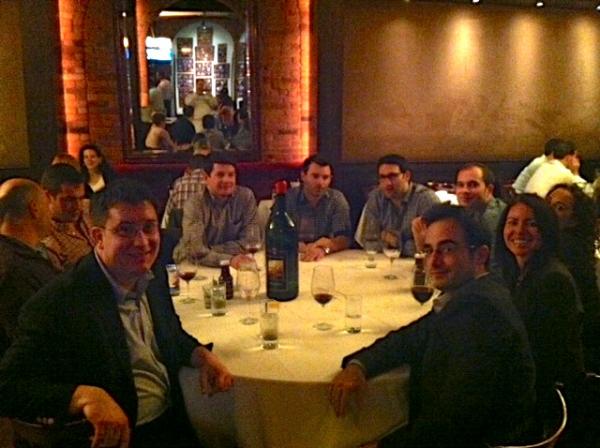 some of the attendees posing at their table